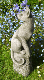 Curious Bast cat statue for the garden